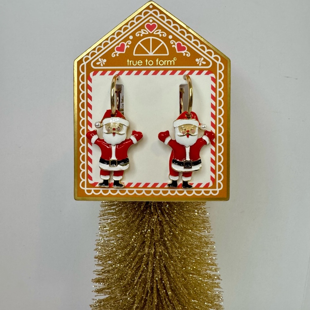 True to Form Santa Claus Jointed Earrings